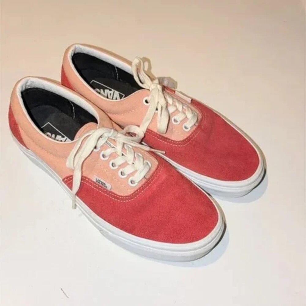 Vans Salmon Color Tie Sneakers Barely Used Size W 9 M 7.5
